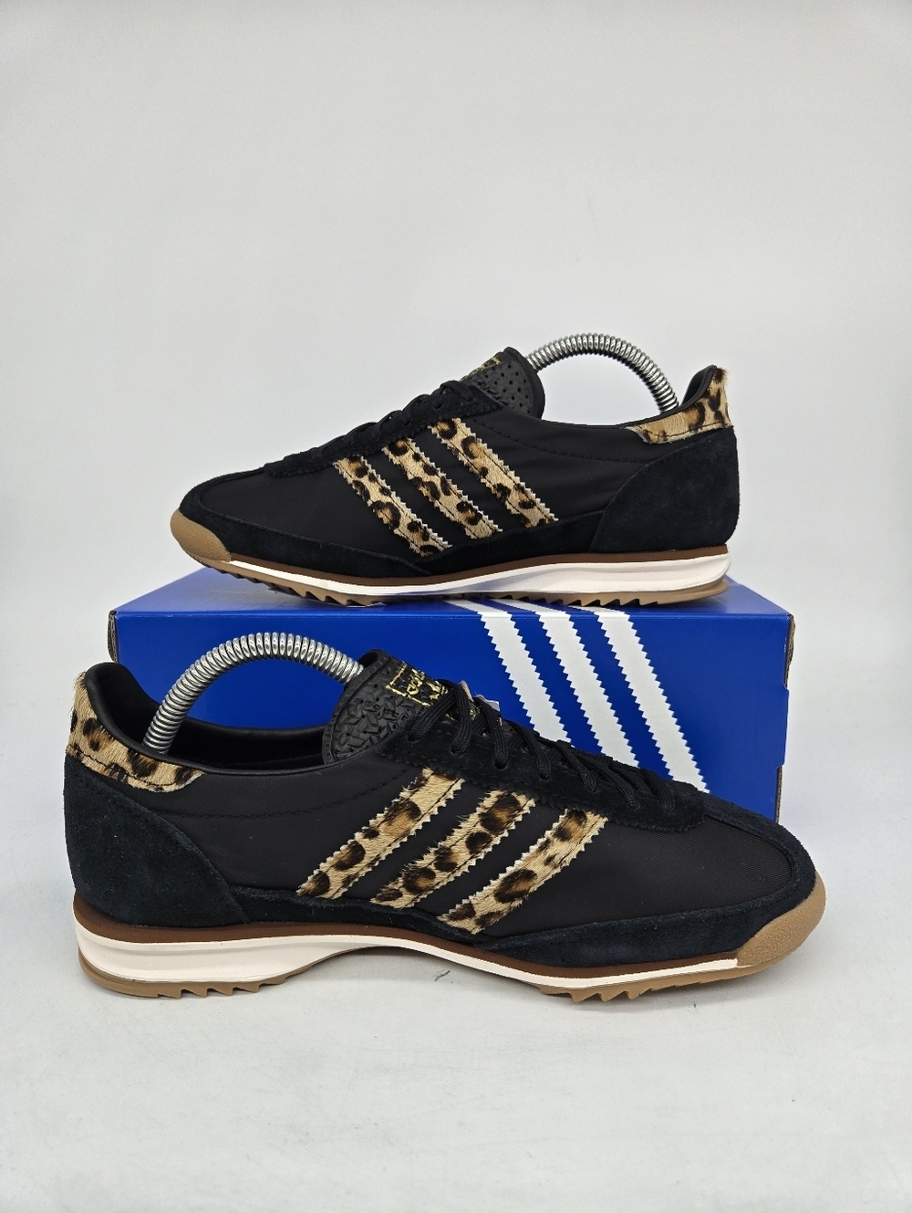 adidas Women's SL72 OG JR1640 Leopard Black Gum Shoes Size 7.5 New - Picture 6 of 8